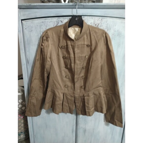 Arden B. Vintage Pleated Button Up Jacket Large Boho Cottage Core Feminine - Picture 1 of 11
